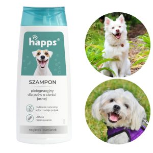 Szampon pielęgnacyjny dla psów o sierści jasnej 200ml - HAPPS