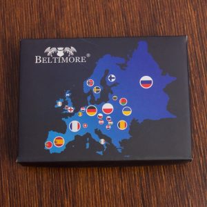 Portfel skórzany brąz vintage pionowy duży RFiD Beltimore I43