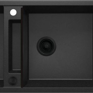 Deante Zlewozmywak granitowy magnetyczny 2-komorowy z ociekaczem