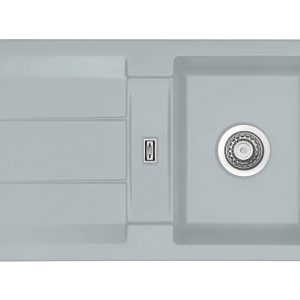 Systemceram Genea 87 Titan, zlewozmywak ceramiczny, korek manualny