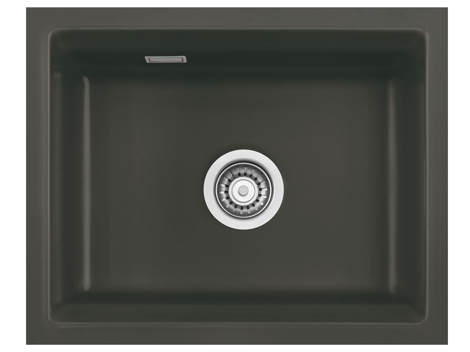Systemceram Kara 50 U Schiefer, zlewozmywak ceramiczny, korek manualny