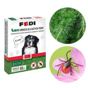 Bio Obroża przeciw pchłom i kleszczom dla dużych psów 65cm - Fedi