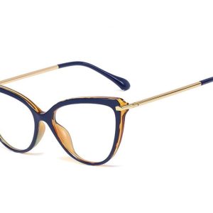 Okulary kocie do komputera damskie z filtrem BLUE Light zerówki 2563-1