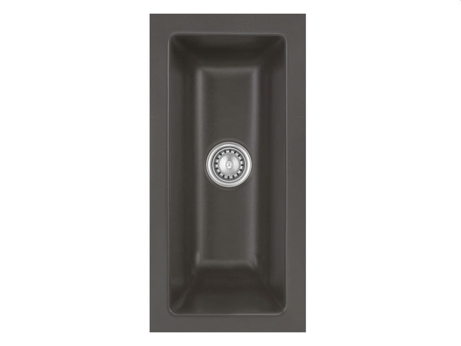 Systemceram Mera 16 U Schiefer, zlewozmywak ceramiczny, korek manualny