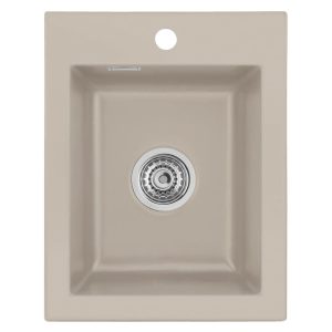 Systemceram Mera 39 Fango, zlewozmywak ceramiczny , korek manualny