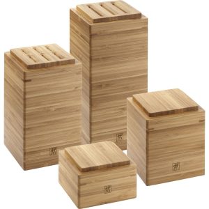 ZWILLING STORAGE Zestaw 4 pojemników bambusowych