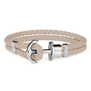 Biżuteria PAUL HEWITT PHPHLSHXS. Bransoletka, Kolor srebrny beżowy. Unisex.