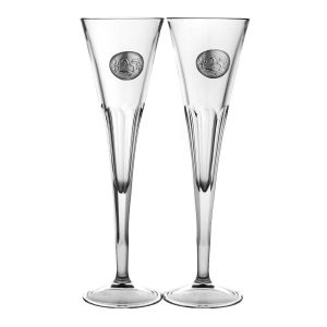 Crystal Julia Kieliszki do szampana Srebrne Gody 25 lat 2 sztuki