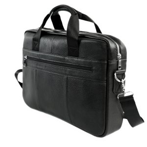 Męska torba skórzana na laptopa Solier SL46 DUNE Czarna
