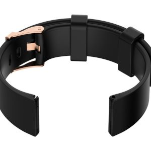 Pasek gumowy do zegarka U15 - czarny/rosegold - 20mm