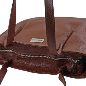 Shopperka damska skórzana Barberinis - Brązowa