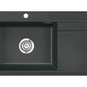 Systemceram Stema 86 SL Schiefer, zlewozmywak ceramiczny, korek manualny