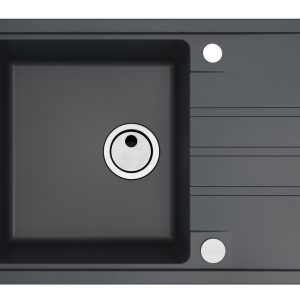 Alveus Intermezzo 40 czarny 91 (68x48) z syfonem manualnym