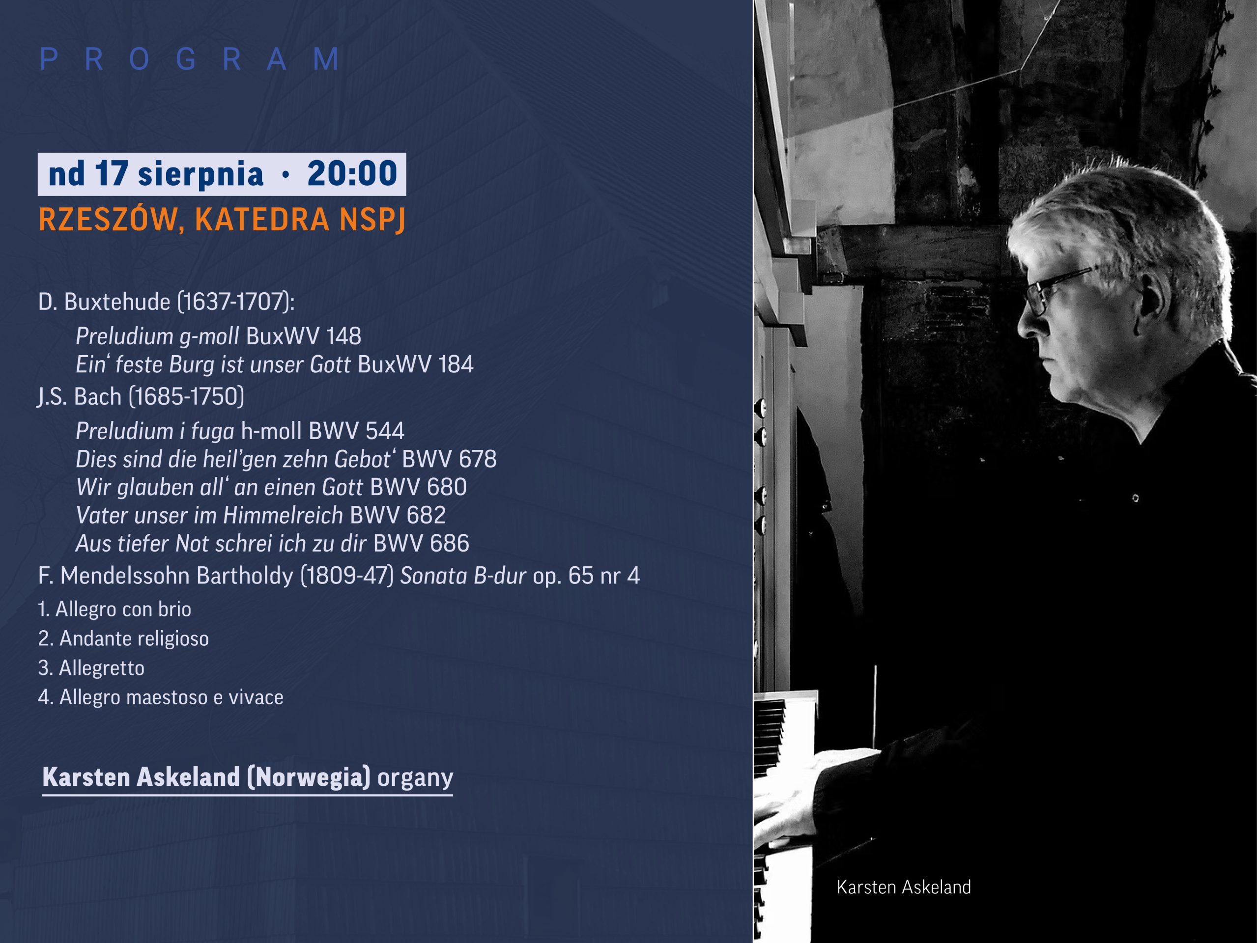 Organy w blasku lata – cztery koncerty na finał Podkarpackiego Festiwalu Organowego