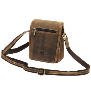 Skórzana męska saszetka przez ramię od Nordee