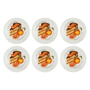 LA PORCELLANA BIANCA GOLOSERIE Zestaw 6 talerzy do ciasta 17.5 cm