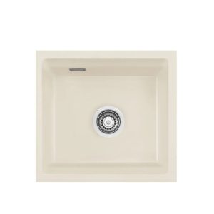 Systemceram Kara 42 U Jasmin, zlewozmywak ceramiczny, korek manualny