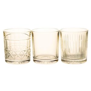 Crystal Julia Szklanki kryształowe Veranda słomkowe 3 szt.