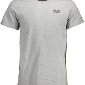TOMMY HILFIGER MĘSKA KOSZULKA Z KRÓTKIM RĘKAWEM SZARA