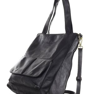 Torebka damska shopper A4 skóra naturalna - MARCO MAZZINI czarna