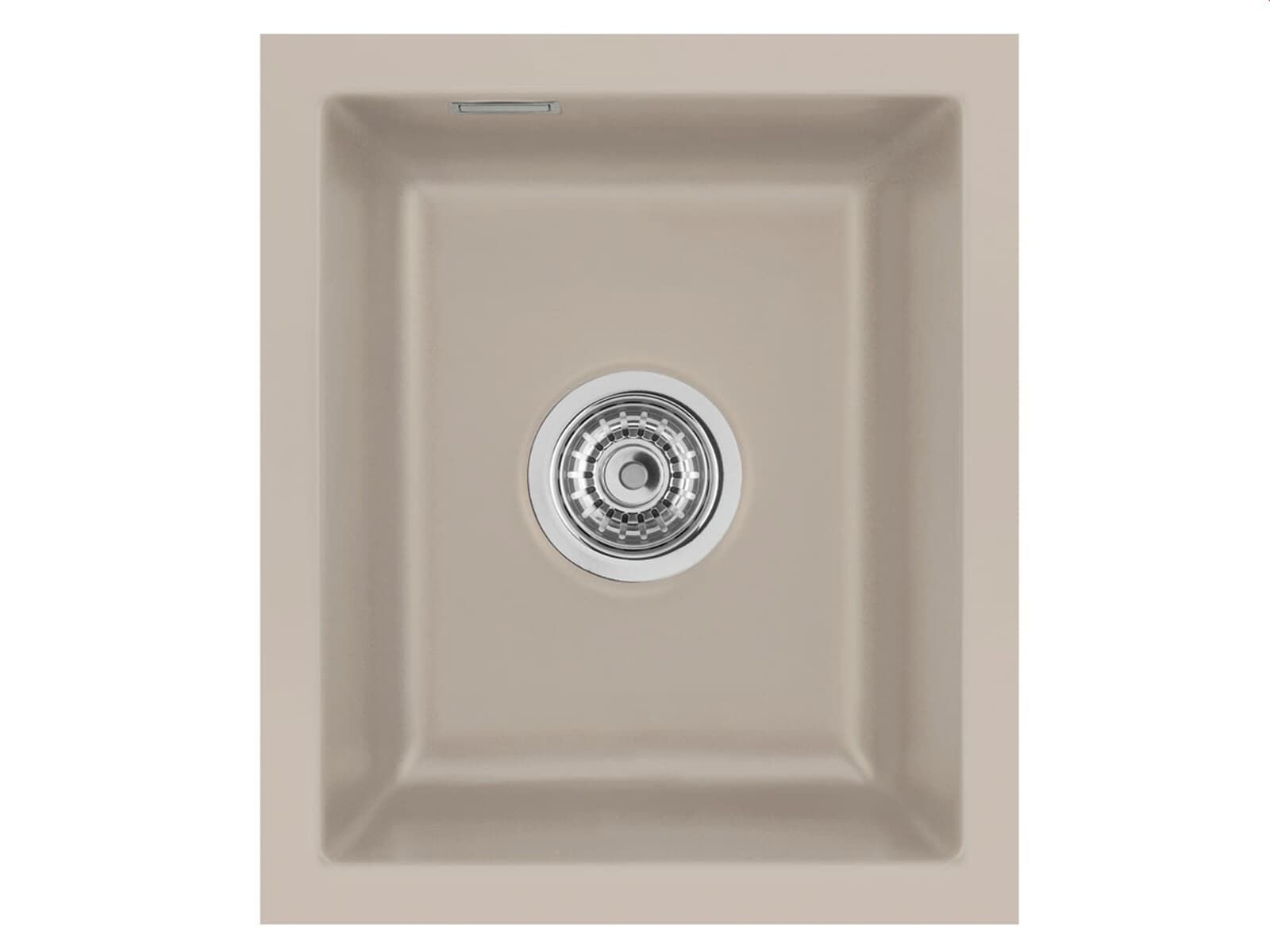 Systemceram Mera 32 U Fango, zlewozmywak ceramiczny, korek manualny