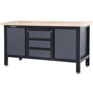 Feistos Wyposażenie warsztatu Workbench Heros 2 łącznie z perforowaną ścianą Antracyt/Czarny 169x60x87cm