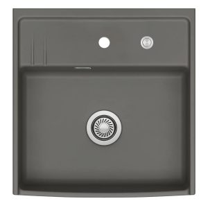 Systemceram Kentro 60 zlewozmywak ceramiczny, Lava, korek manualny