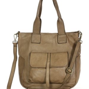 Torebka miejska skórzana w harmonii z naturą - MARCO MAZZINI beżowa