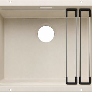 BLANCO ETAGON 500-U Silgranit delikatny biały, bez armatury, szyny