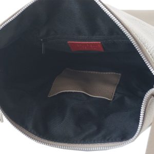 Torebka skórzana damska - worek / plecak A4 - Bordowa