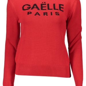 CZERWONY SWETER GAELLE PARIS DAMSKI