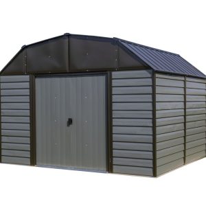 Spacemaker Metalowa szopa na narzędzia Woodhaven 10x9 szara 273x313x223 cm