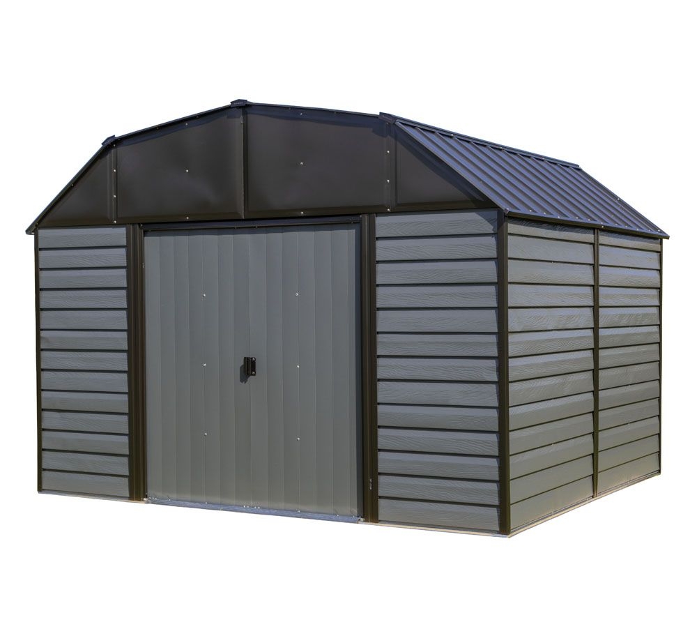 Spacemaker Metalowa szopa na narzędzia Woodhaven 10x9 szara 273x313x223 cm