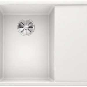 BLANCO AXIA III 6 S Silgranit biały lewa, korek auto., InFino, deska szkło białe, odsączarka stalowa