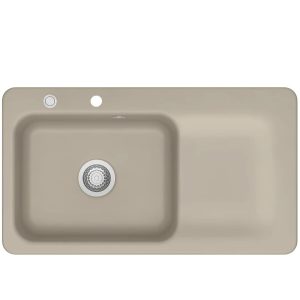 Systemceram Juna 90 Fango, zlewozmywak ceramiczny, korek manualny