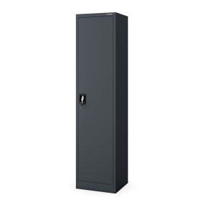 Biurowa szafa metalowa na akta ALEX, 450 x 1850 x 400 mm, antracyt