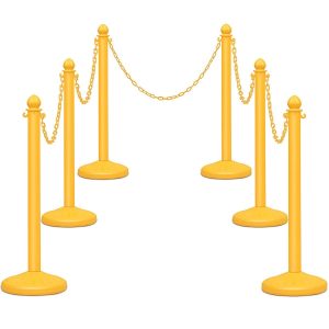 Słupki odgradzające z łańcuchem zestaw 6 szt.