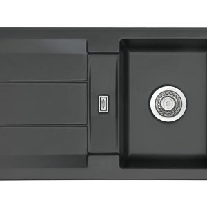 Systemceram Genea 87 Schiefer, zlewozmywak ceramiczny, korek manualny