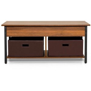 Stolik kawowy z podnoszonym blatem i 2 składanymi szufladami