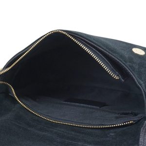 Zamszowa torebka damska Barberini's - Czarna