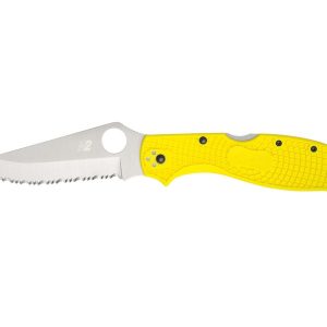 Spyderco STRETCH 2 XL SALT YELLOW SERRATED C258SYL