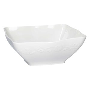 LA PORCELLANA BIANCA FLORENTINA Zestaw 2 misek kwadratowych głębokich 22 cm