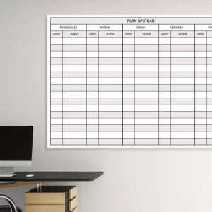 Plan spotkań tablica suchościeralna lean 087