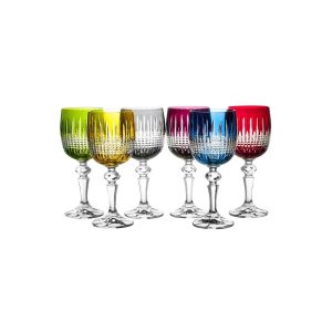 Crystal Julia Kieliszki do wina wody kolorowe 6 sztuk Stellum