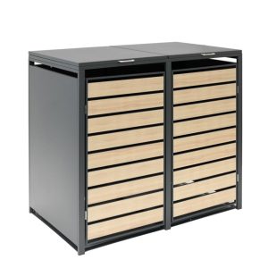 Westmann Pojemnik na śmieci metalowy 2 Lacina Antracyt 132x80x116cm