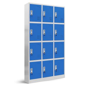 Szafka skrytkowa socjalna BHP MARCIN, 900 x 1850 x 400 mm, szaro-niebieska