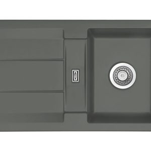 Systemceram Genea 87 Lava, zlewozmywak ceramiczny, korek manualny