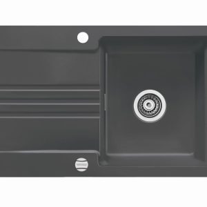 Systemceram Kara 85 Schiefer, zlewozmywak ceramiczny, korek manualny