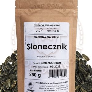 Słonecznik nasiona na kiełki Ekologiczne 250g - TORAF
