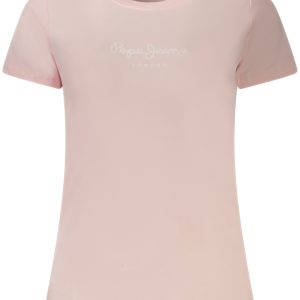 PEPE JEANS DAMSKA KOSZULKA Z KRÓTKIM RĘKAWEM RÓŻOWA